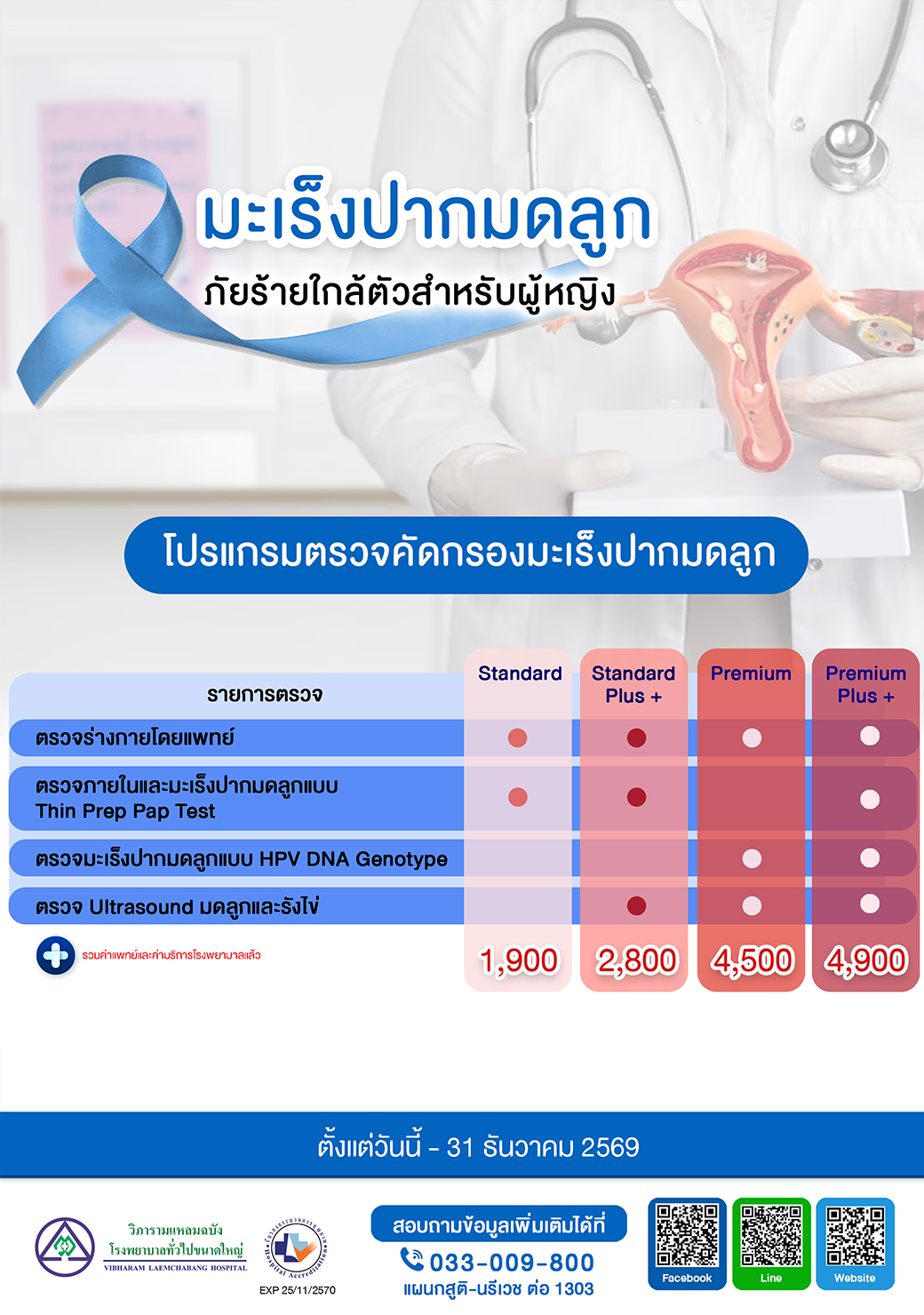 โปรแกรมตรวจคัดกรองมะเร็งปากมดลูก